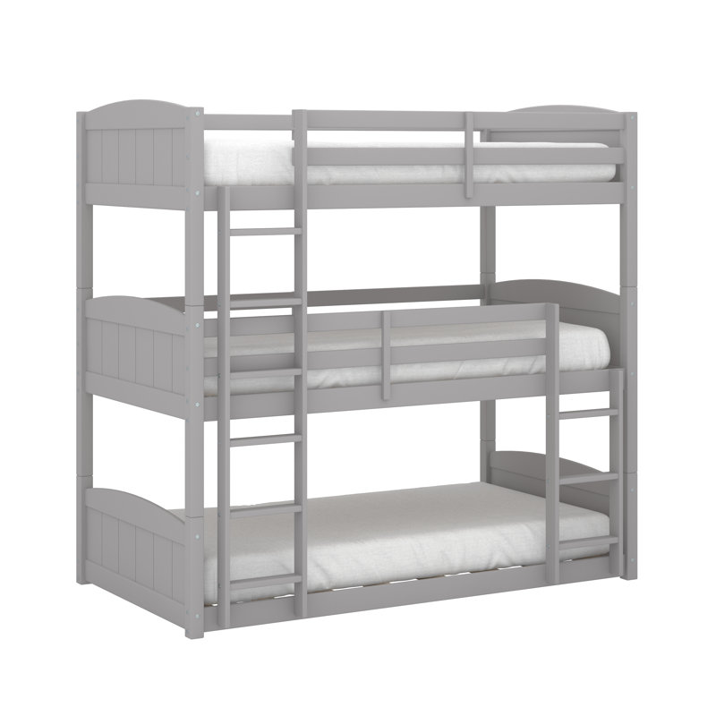 Viv + Rae Kogan Wood Arch Triple Twin Bunk Bed & Reviews Wayfair
